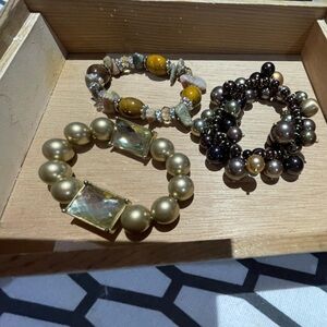 A Combination of Three Stretch Bracelets